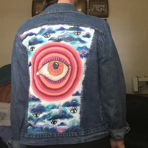 Hand painted denim jacket